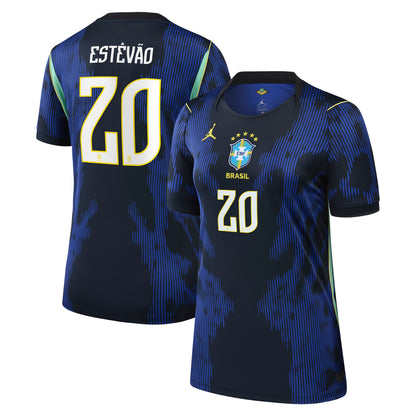 Estêvão Brazil National Team Women's 2026 Away Stadium Replica Jersey - Blue