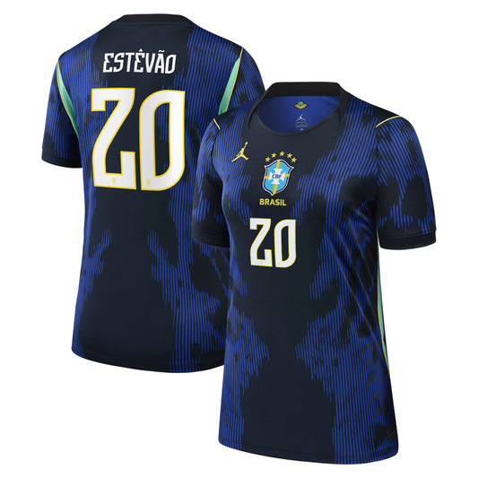 Estêvão Brazil National Team Women's 2026 Away Stadium Replica Jersey - Blue