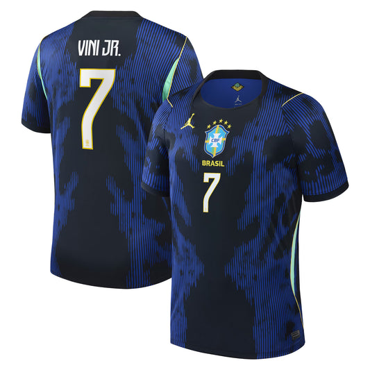 Vinicius Junior Brazil National Team 2026 Away Stadium Replica Jersey - Blue