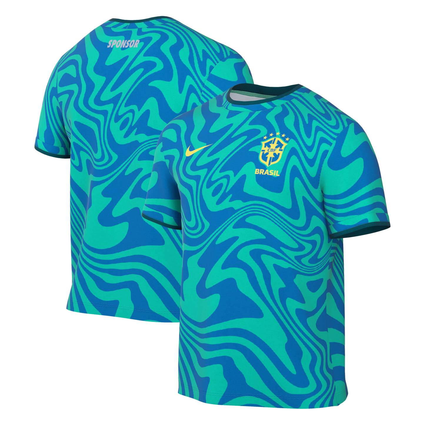 Brazil National Team 2026 Academy Pro Pre-Match Top - Green
