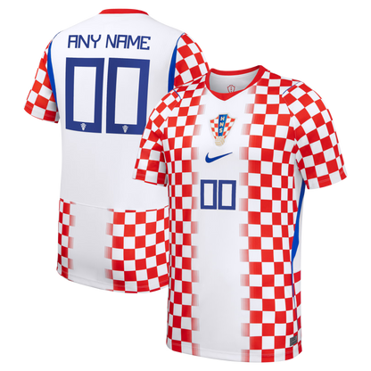 Croatia National Team 2026 Home Stadium Replica Custom Jersey - White