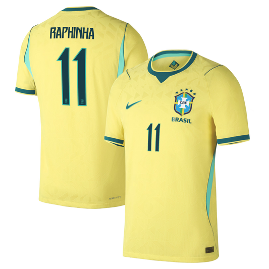 Raphinha Brazil National Team 2026 Home Match Jersey - Yellow