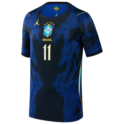Raphinha Brazil National Team Youth 2026 Away Stadium Replica Jersey - Blue