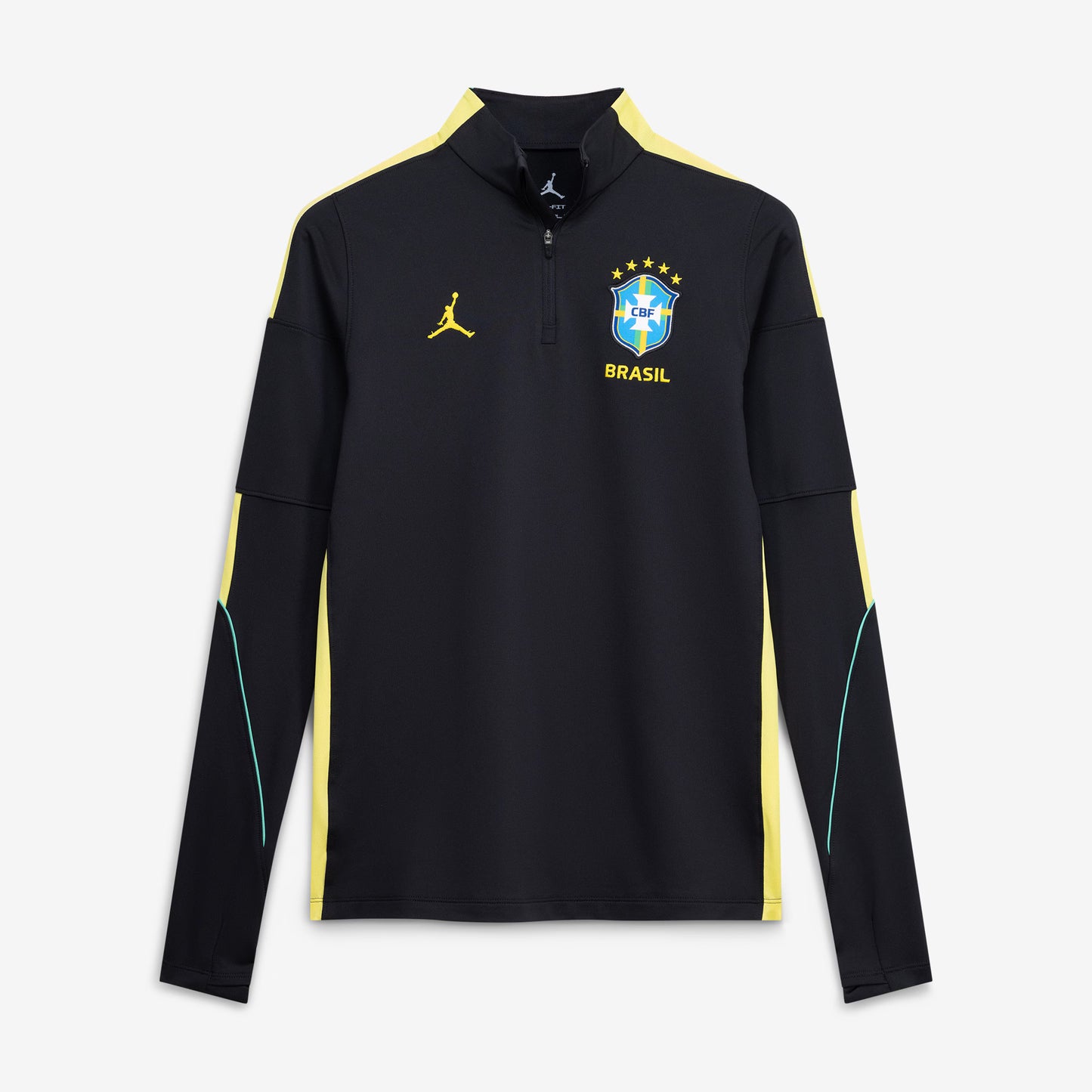 Brazil National Team Women's 2026 Strike Dri-FIT Long Sleeve Quarter-Zip Drill Top - Black