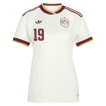 Lamine Yamal Spain National Team Women's 2026 Away Replica Jersey - White