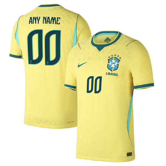 Brazil National Team 2026 Home Match Custom Jersey - Yellow