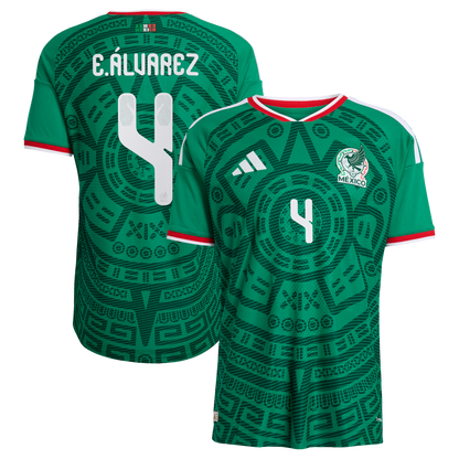 Edson Álvarez Mexico National Team 2026  Home On-Field Jersey - Green