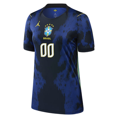 Brazil National Team Women's 2026 Away Stadium Replica Custom Jersey - Blue