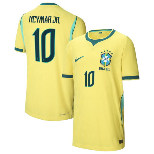 Neymar Jr. Brazil National Team Youth 2026 Home Match Jersey - Yellow