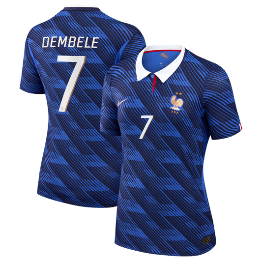 Ousmane Dembélé France National Team Women's 2026 Home Match Jersey - Blue