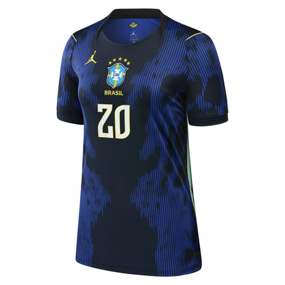 Estêvão Brazil National Team Women's 2026 Away Stadium Replica Jersey - Blue