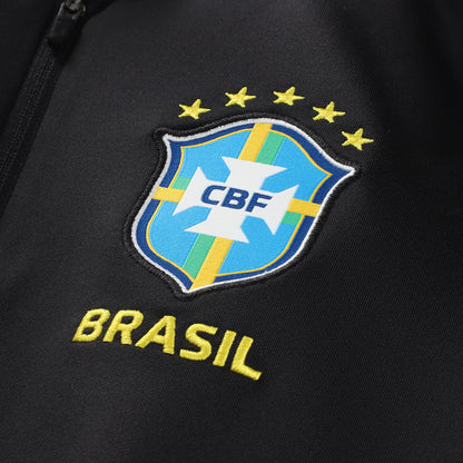 Brazil National Team Women's 2026 Strike Dri-FIT Long Sleeve Quarter-Zip Drill Top - Black
