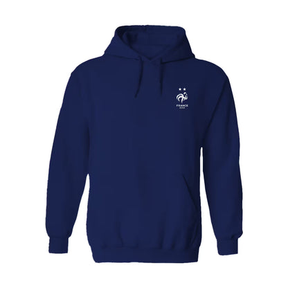 France National Team Vive La Fete Women's Soccer Field Fleece Hood - Navy