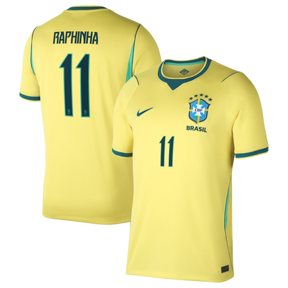 Raphinha Brazil National Team 2026 Home Stadium Replica Jersey - Yellow