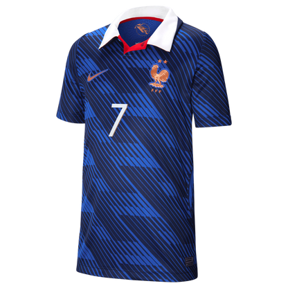 Ousmane Dembélé France National Team Youth 2026 Home Stadium Replica Jersey - Blue