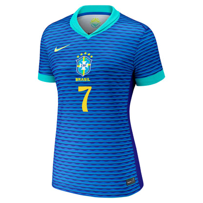 Vini Jr. Brazil National Team Women's 2024 Away Replica Jersey - Blue
