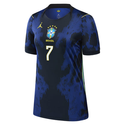 Vinicius Junior Brazil National Team Women's 2026 Away Stadium Replica Jersey - Blue