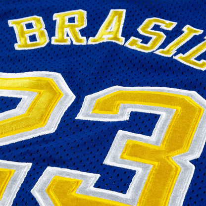 Brazil National Team Youth Mesh Basketball Fashion Jersey - Royal
