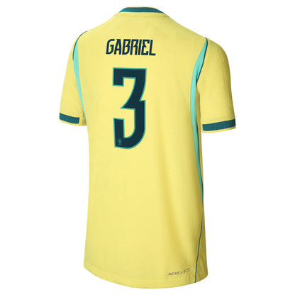 Gabriel Magalhães Brazil National Team Youth 2026 Home Match Jersey - Yellow