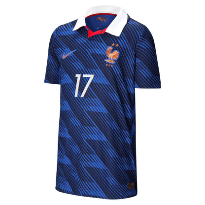William Saliba France National Team Youth 2026 Home Match Jersey - Blue