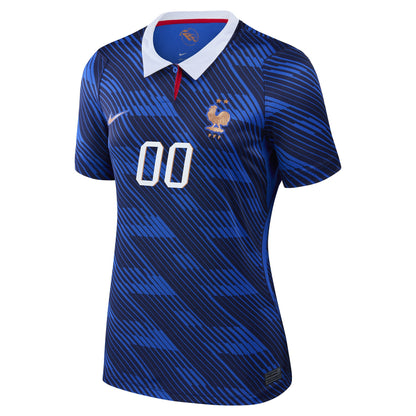 France National Team Women's 2026 Home Stadium Replica Custom Jersey - Blue