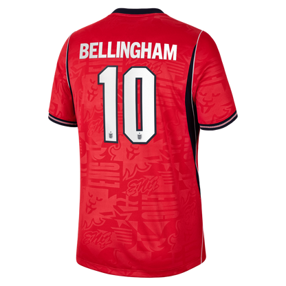 Jude Bellingham England National Team 2026 Away Stadium Replica Jersey - Red