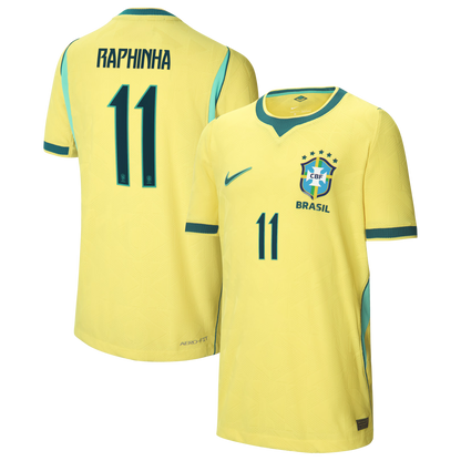 Raphinha Brazil National Team Youth 2026 Home Match Jersey - Yellow