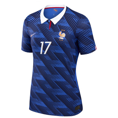 William Saliba France National Team Women's 2026 Home Match Jersey - Blue