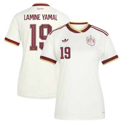 Lamine Yamal Spain National Team Women's 2026 Away Replica Jersey - White