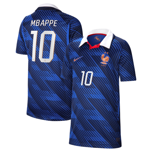 Kylian Mbappé France National Team Youth 2026 Home Stadium Replica Jersey - Blue