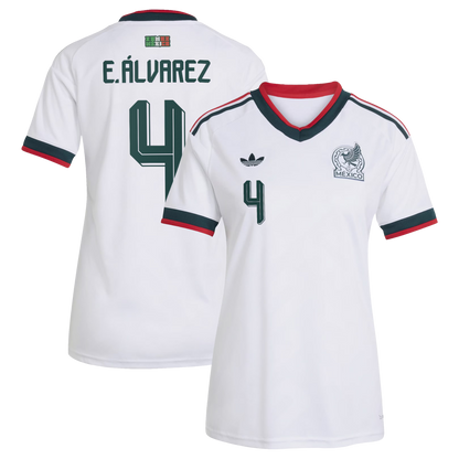 Edson Álvarez Mexico National Team Women's 2026 Away Replica Jersey- White