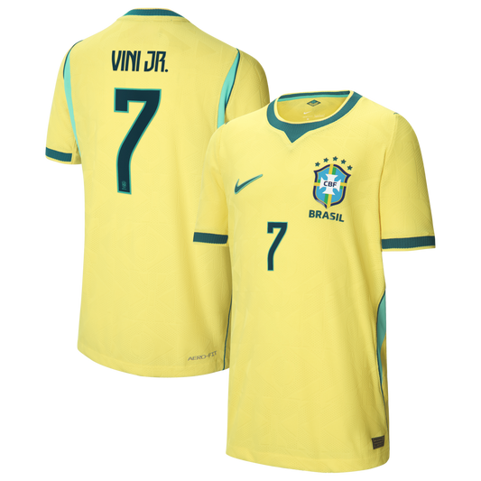 Vini Jr. Brazil National Team Youth 2026 Home Match Jersey - Yellow