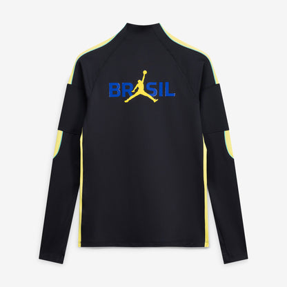 Brazil National Team Women's 2026 Strike Dri-FIT Long Sleeve Quarter-Zip Drill Top - Black