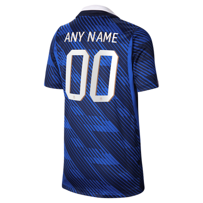 France National Team Youth 2026 Home Stadium Replica Custom Jersey - Blue